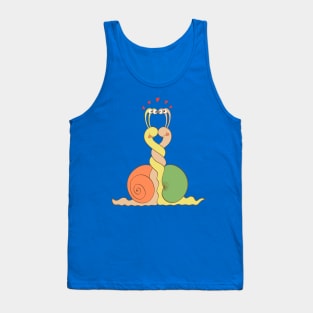 Slimy snails intertwining their bodies and falling in love Tank Top